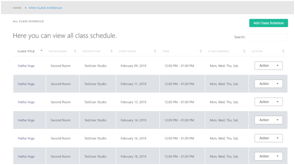 Create class timetable