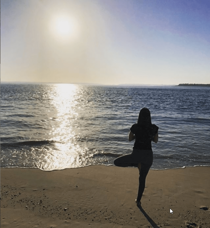 Yoga Sisters by the beach
